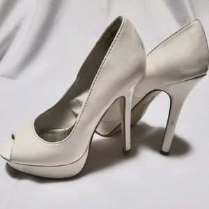 White Peep Toe Pumps